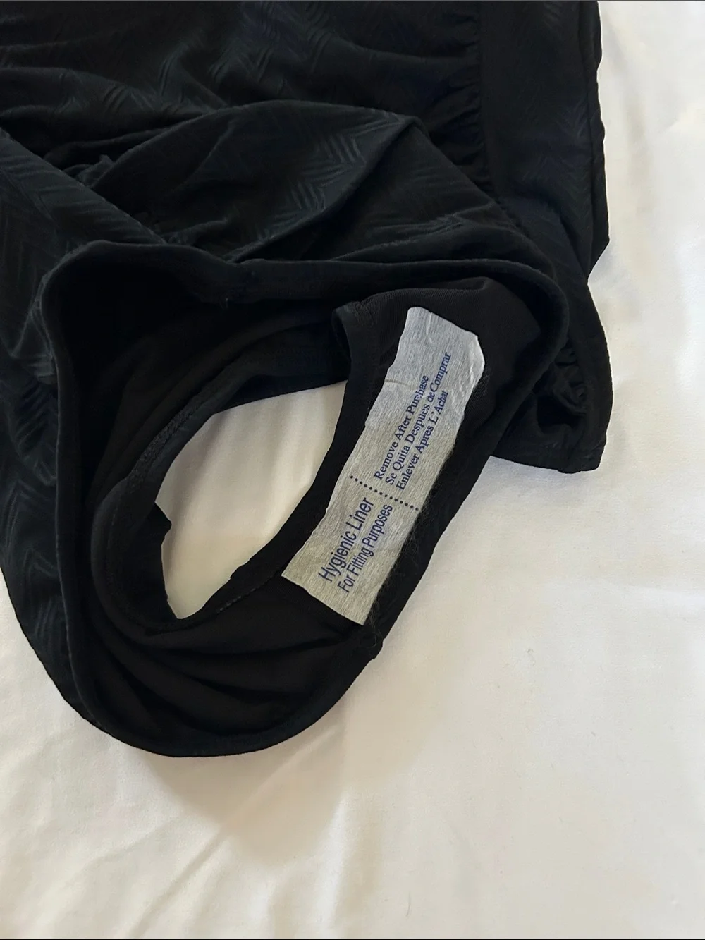 NWT Swim Solutions Black Textured Ruched Tummy Control One Piece - Size 12